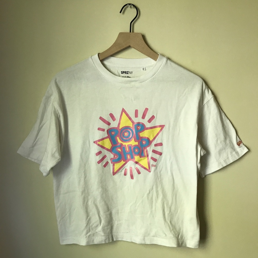 UNIQLO SPRZNY Keith Haring Pop Shop Cropped Graphic Tee